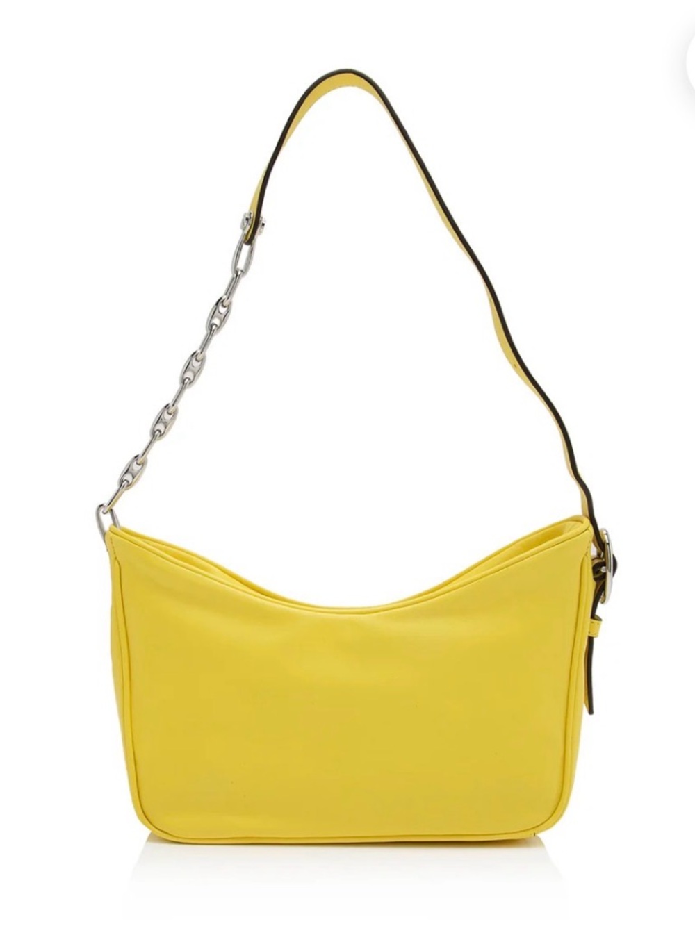 Marc Jacobs Yellow Leather Shoulder Tote with Logo - Picture 7 of 10